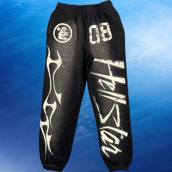 Men's Black Hellstar Sweatpants - Picture 1 of 8